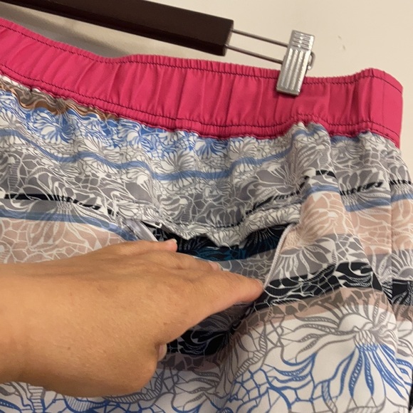 Robert Graham Swim Trunks Mens 38 x 9 Floral Board Shorts Classic Fit Pink Blue - Picture 5 of 10